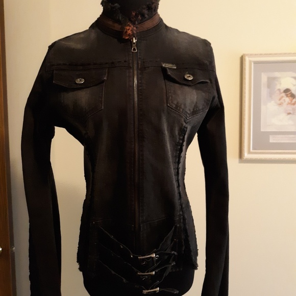 denim cult Jackets & Blazers - Cute Black Denim Jacket M by Denim Cult